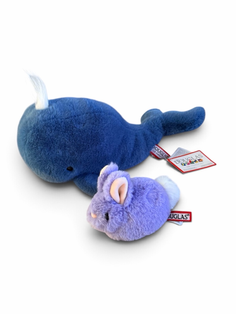 NWT Douglas Marina Navy Whale WITH Cute Douglas itty bitty purple bunny BUNDLE